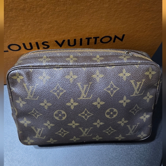 Louis Vuitton Trousse Toilet Pouch Missing Zipper Pull Vintage - Picture 1 of 16